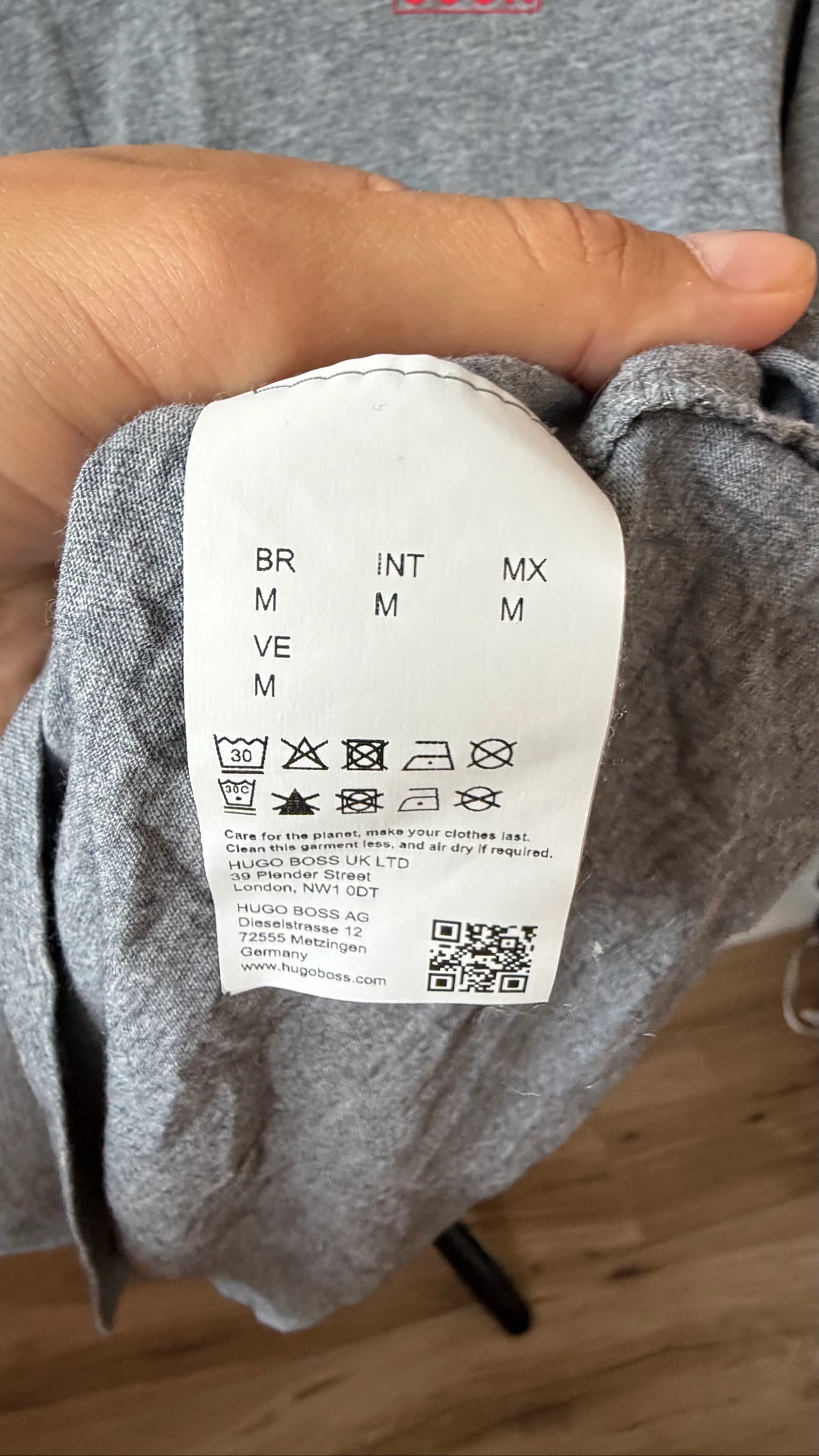 Camiseta HUGO cinza oversize tamanho M – photo 5